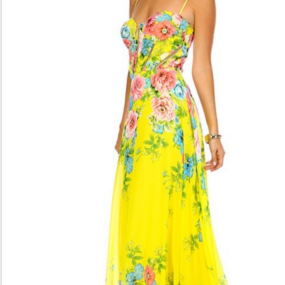 Yellow Corset Bustier Dress